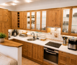 Kuchnia w apartamencie na sprzedaż – Żoliborz Oficerski
